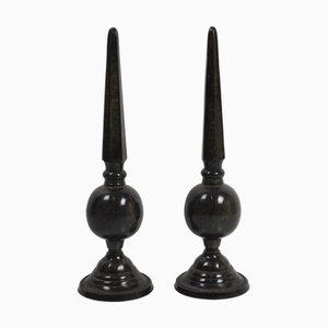 Neoclassical Metal Obelisks, 1970s, Set of 2
