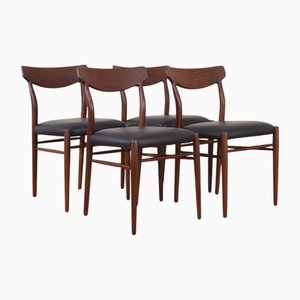Mid-Century Modern Teak Esszimmerstühle von Gustav Herkströter für Lübke, 1960er, 4er Set