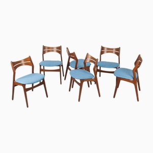 Dänische Teak Esszimmerstühle von Erik Buch für Chr. Christensens Möbelfabrik, 1960er, 6er Set
