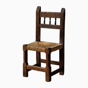 Rustikaler Spanischer Stuhl aus Holz & Stroh von Befos