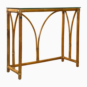 Table Console Vintage en Bambou, 1970s
