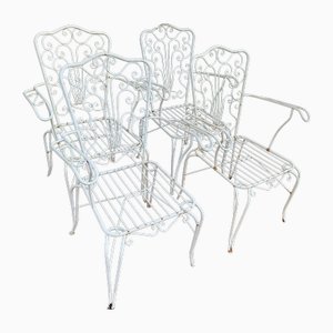 Provenzalische Armlehnstühle aus Schmiedeeisen, 1960er, 4 . Set