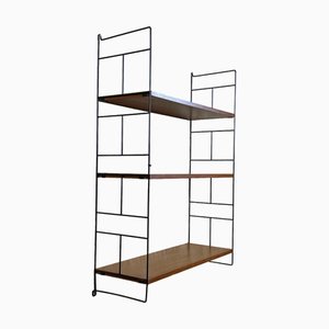 Danish String Style Wall Shelf in Teak from WHB, Germany, 1960s