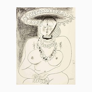 Pablo Picasso, La Fille au Chapeau, Lithograph, 1959