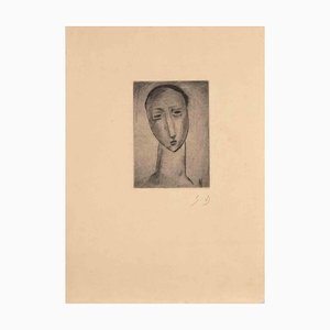 Pierre-Georges Duval, Visage, Etching, Mid-20th Century