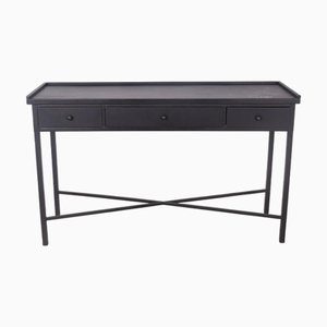 Black Console Table with Three Drawers