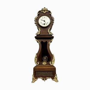 Master Clock in Wood and Gilded Bronze
