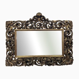 Miroir Louis XV Baroque en Stuc Doré