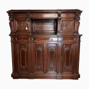 Renaissance Style Notary Cabinet in Walnut