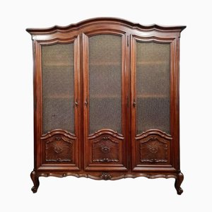 Antique Louis XV Style Bookcase in Walnut, 1880s