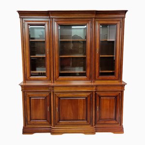 Large Vintage Louis Philippe Bookcase in Cherry