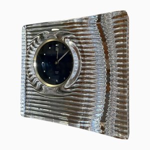 Vintage Crystal Desk Clock from Daum France, 1970