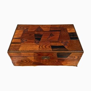 Japanese Marquetry Travel Secretaire, 1800s