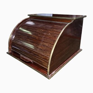 Office Letter Filing Cabinet in Mahogany and Copper Reeds