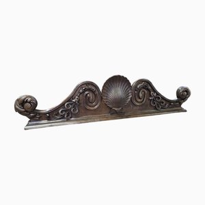 Large Louis XV Style Pediment Above Door in Walnut