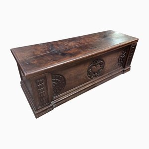 Antique Walnut Wedding Chest, 1600s
