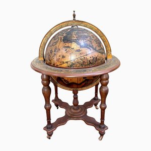 Vintage World Map Bar, 1970s