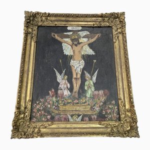 Cuzco School Artist, Christ on the Cross, 18th Century, Oil on Canvas