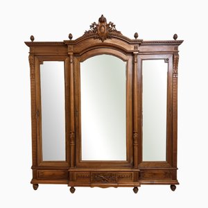 Large Louis XVI Style Wardrobe in Walnut