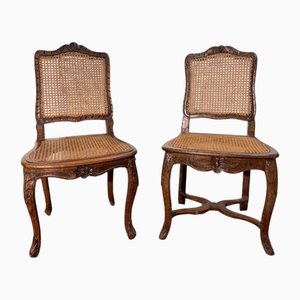 Chairs in Carved Walnut, Set of 2