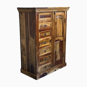 Antique Spanish Olive Locking Pie or Larder Cabinet, 1900s