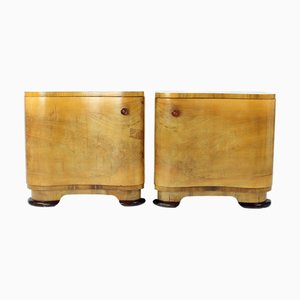 Tables de Chevet Art Déco par Jindřich Halabala pour Up Závody, 1930s, Set de 2