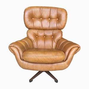 Mid-Century Scandinavian Slätte-Gungan Swivel Lounge Chair from Swedfurn