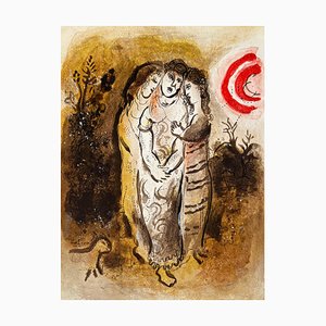 Marc Chagall, Rahab und die Spione von Jericho, 1960, Lithographie