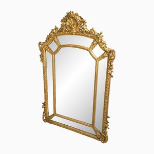 Large French Gilt Overmantle Mirror, 1860s