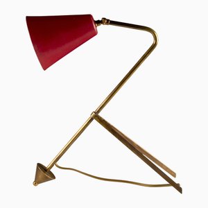 Lampada da scrivania o da tavolo in ottone, Svezia, anni '50