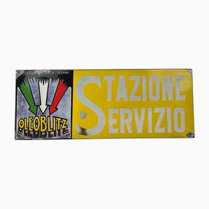 Oleoblitz Enamel Sign, 1930