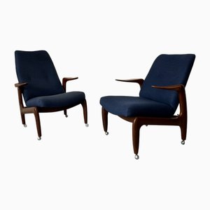 Mid-Century Danish Modernist Teak Lounge Chairs, 1960s, Set of 2