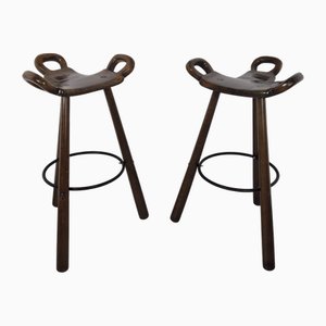 Vintage Marbella Bar Stools, Spain, 1970s, Set of 2