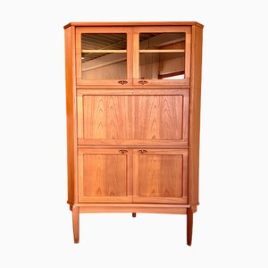 Moderner Mid-Century Teak Eckschrank mit Sekretär oder Bar, Bramin zugeschrieben, Dänemark, 1960er