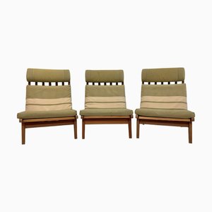 Sillas Gentlemen GE-375 Mid-Century modernas de madera de Hans J. Wegner para Getama, Dinamarca, años 60. Juego de 3