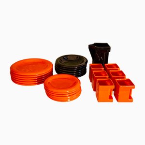 Space Age Teller, Gläser und Karaffe für 6, 1970er, 25 . Set