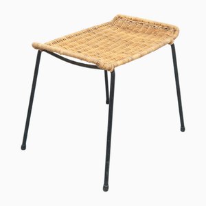 Rattan Stool attributed to Gian Franco Legler, 1950s