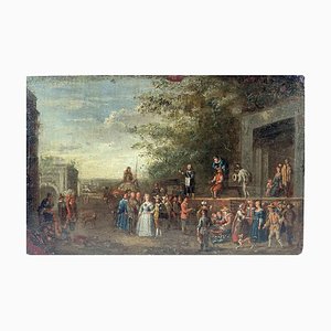 Flämischer Künstler, Figurative Szene, 1600, Öl auf Holz