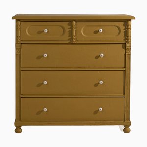 Large Antique Mustard Chest of Drawers, 1920s