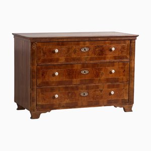 Antique Biedermeier 3-Drawer Dresser, 1850s