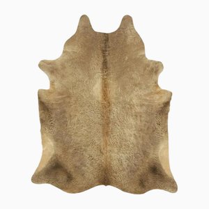 Large Cowhide Rug in Beige-Brown and Cream Tones by Rug&Kilim