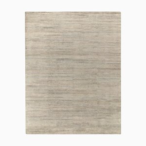 Rug in Silver-Gray with Striae by Rug&Kilim