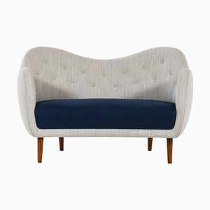 Sofa in Stained Beech and Wool attributed to Finn Juhl, 1946