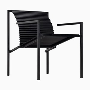 Postmodern Armchair in Folded Metal, Italy, 1980s