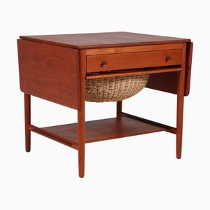 Modell AT-33 Nähtisch aus Teak, Hans J. Wegner zugeschrieben für Andreas Tuck, Dänemark, 1960er