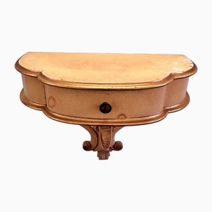 Holz Konsolentisch mit Schublade, 1940er