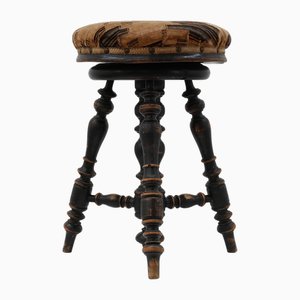 Art Deco Adjustable Piano Stool, France, 1920s