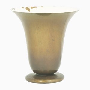 Lampada da tavolo razionalista in ottone, Italia, anni '30