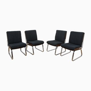 Chrome and Rosewood Chairs by Gordon Russell, United Knigdom, 1970s, Set of 2