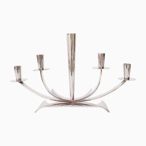 Swedish Silver-Plated Metal Candleholder by Ystad-Metall, 1960s